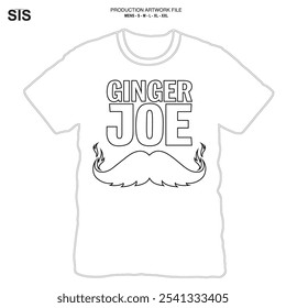 GINGER JOE T-Shirt design print Vektorgrafik