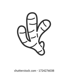Ginger line icon. Vector Illustration.