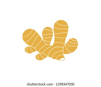 Ginger logo. Isolated ginger on white background. EPS 10. Vector illustration