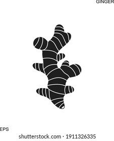 Logo de Ginger. Cantante aislado sobre fondo blanco