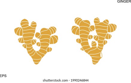 Logo de Ginger. Cantante aislado sobre fondo blanco