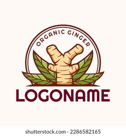Ginger logo template, suitable for farm, market, and restaurant
