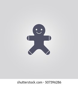 Ginger man icon. flat design