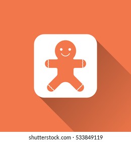 Ginger man icon. flat design