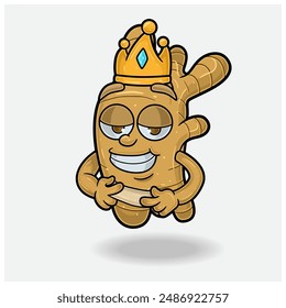 Ginger Mascot Character Cartoon With Love struck expression. For brand, label, packaging and product. Vector Illustration