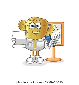ginger oculist cartoon. cartoon mascot vector