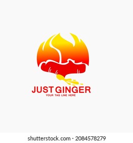 ginger red in the logo vector