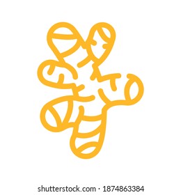 ginger root color icon vector. ginger root sign. isolated symbol illustration