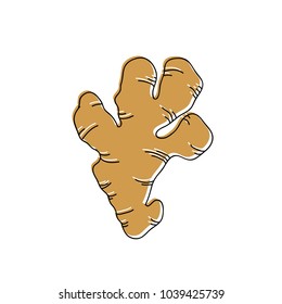 ginger root doodle icon