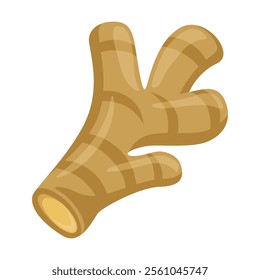 Ginger Root Emoji Icon Illustration.  Spice Food Vector Symbol Emoticon Design Doodle Vector.