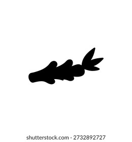 Ilustração vetorial de ícone de silhueta de gengibre.






