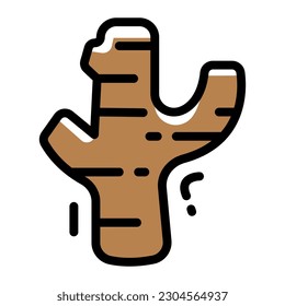 Ginger Simple Line Icon Logo Symbol
