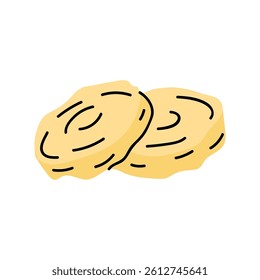 ginger slices on a white background. Vector illustration