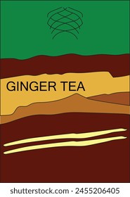 GINGER TEA ALUMINUUM FOIL PACK VECTOR ILLUSTRATION IN WHITE BACKGROUND