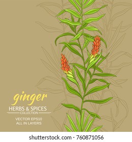 ginger vector background