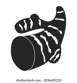 Ginger vector icon.Black vector icon isolated on white background ginger.
