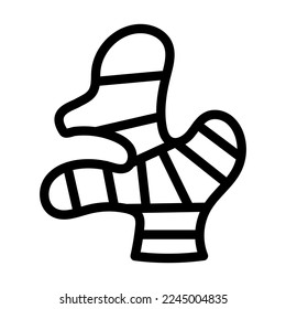 Diseño de icono de línea de vector de dedo