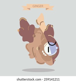 Ginger Vegetable Cartoon Vector Illustration 스톡 벡터(로열티 프리) 259141211 ...