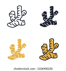 ginger vegetable icon symbol template for graphic and web design collection logo vector illustration