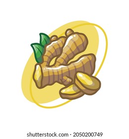 Ginger vegetables drawing illustration design