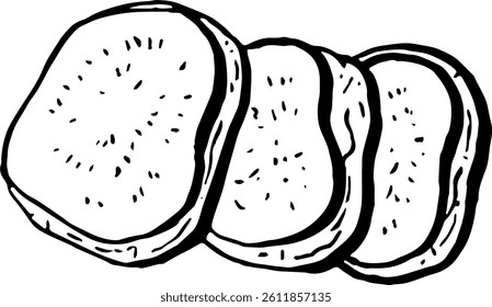Ginger. Vegetables. Hand drawn vector isolated sketch.