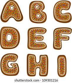 gingerbread alphabet 1