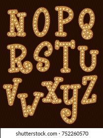 Gingerbread Alphabet. Vector Illustration.