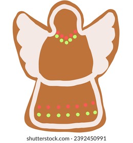 gingerbread angle line art drawing.