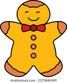 Gingerbread Biscuits concept, perfect tea time treats vector icon design, Bakery and Baked Goods symbol, Culinary and Kitchen Education sign, Recipe development stock illustration