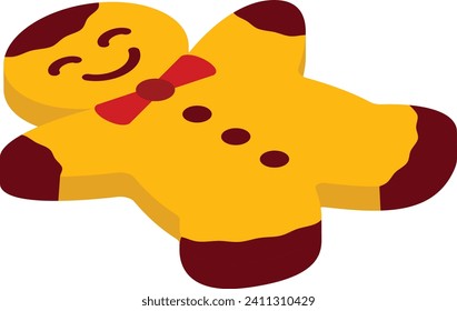 Gingerbread Biscuits isometric concept, perfect tea time treats vector icon design, Bakery and Baker symbol food preparation and Kitchen Utensils sign, Recipe development stock illustration