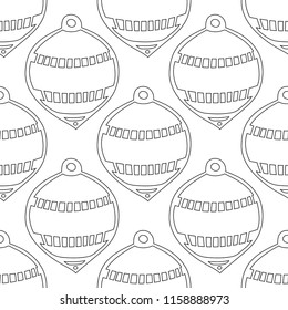 Gingerbread. Black and white illustration for coloring book or page. Christmas, holiday background.