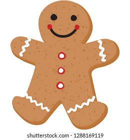 Gingerbread Boy with a big smile.