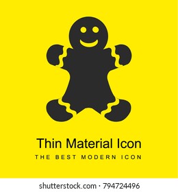 Gingerbread bright yellow material minimal icon or logo design