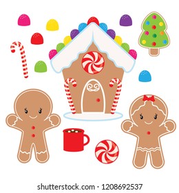 Gingerbread candy vector illustration clip art