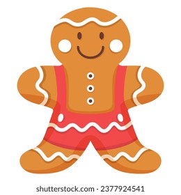 gingerbread cartoon clipart vector illustration 