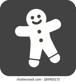 Gingerbread, christmas, baked icon vector image. Can also be used for sweets and confectionery. Suitable for use on web apps, mobile apps and print media.