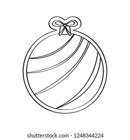 Gingerbread with a christmas ball ornament shape. Vector illustration design