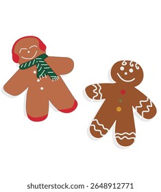 gingerbread. Christmas gingerbread character. Gingerbread man holiday biscuit or cookie