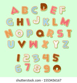 Gingerbread Christmas cookie alphabets pack