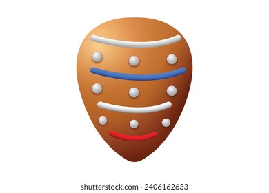 Gingerbread Christmas Cookie Sticker Design