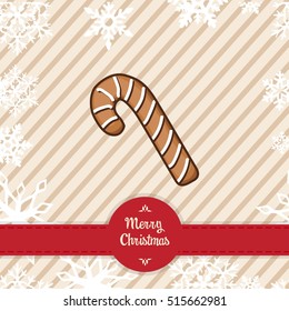 Gingerbread christmas cookie vector illustration