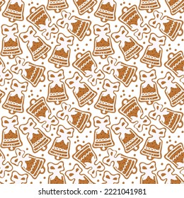 Gingerbread Christmas Cookies. Seamless pattern.