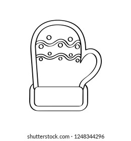 Gingerbread with a christmas glove shape. Vector illustration design