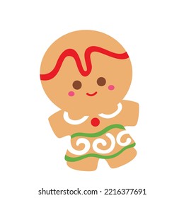 Gingerbread Christmas Illustration Vector Clipart