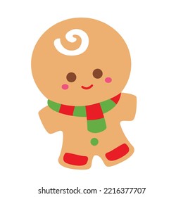 Gingerbread Christmas Illustration Vector Clipart