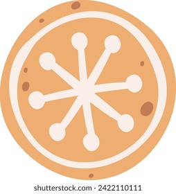 Ilustración de vectores de cocina en círculo de pan de jengibre