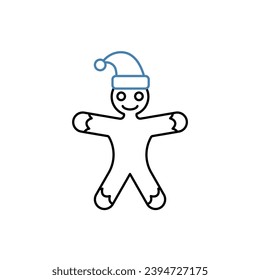 Gingerbread concept line icon. Simple element illustration. Gingerbread concept outline symbol design.
