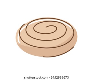 Gingerbread cookie bakery product. Vector illustration
