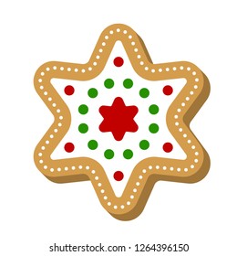 gingerbread cookie for christmas icon editable line detail