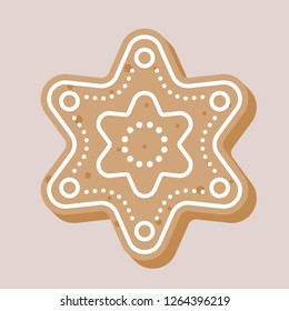 gingerbread cookie for christmas icon editable line detail